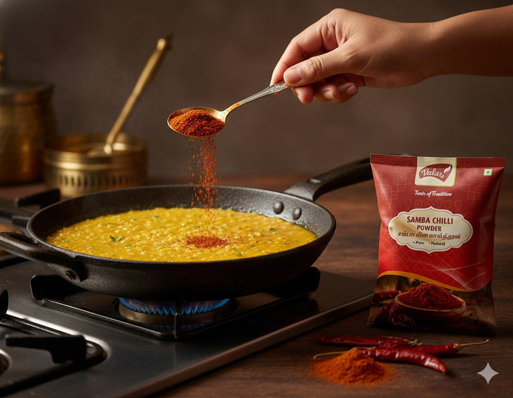 Samba Chilli Powder, Red Hot Chilli Powder with No Added Flavours and Colours